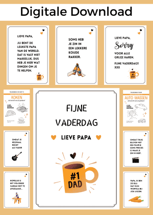 Vaderdag Papa Bonboekje – PDF en Canva Sjabloon