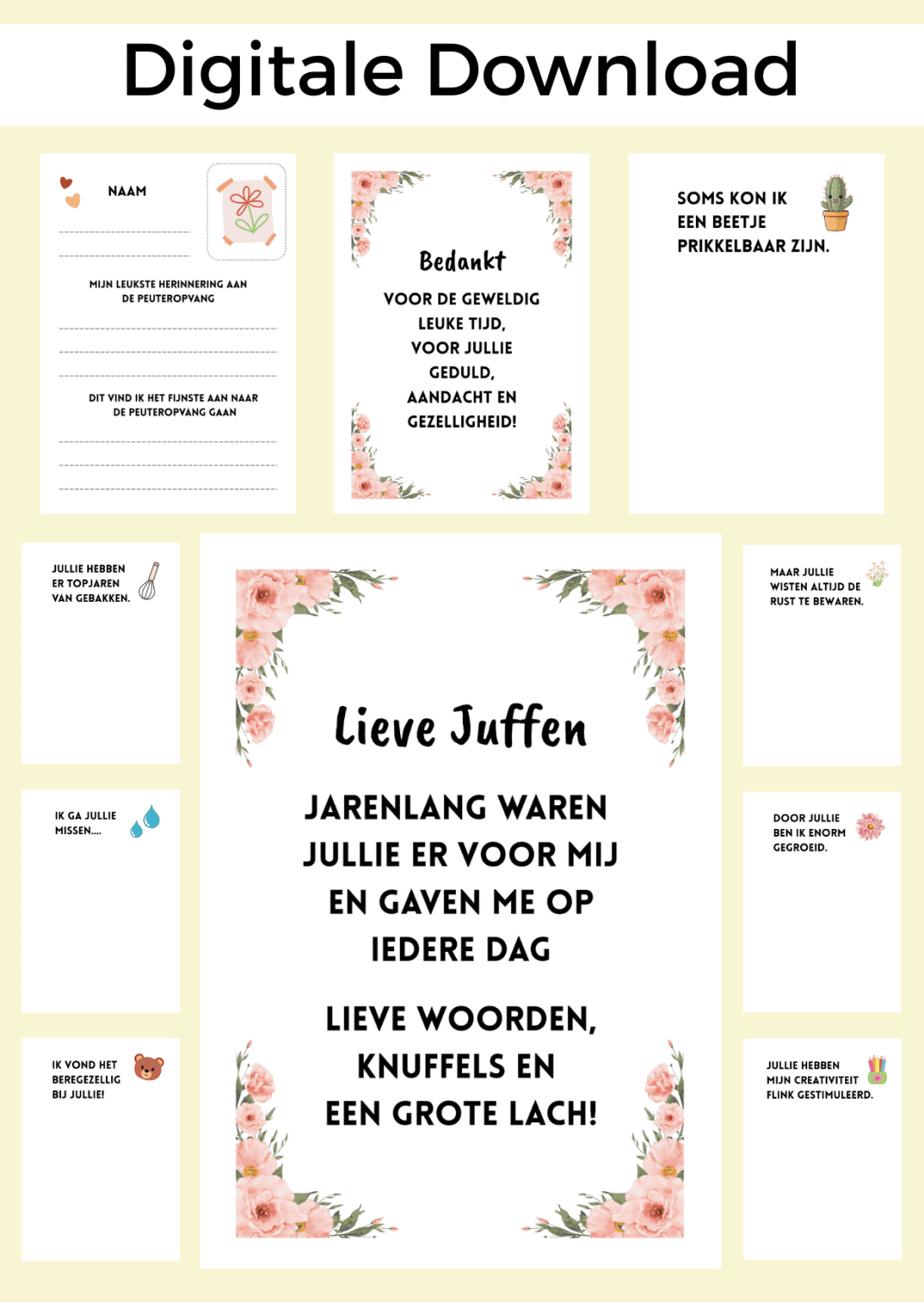 Bonboekjes, printbaar bestand om te geven met cadeaubonnen