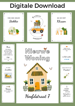 Nieuwe Woning Stel Bonboekje – PDF en Canva Sjabloon