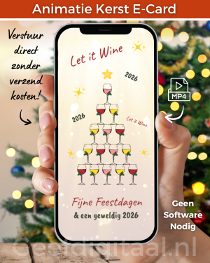Kerst E-Card Wijn