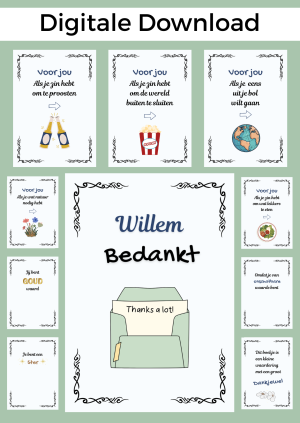 Bedankt Man Bonboekje – PDF en Canva Sjabloon