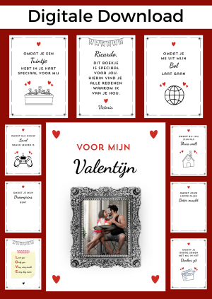 Valentijn Man Bonboekje – PDF en Canva Sjabloon
