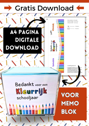 Memoblok Juf / Meester – PDF en Canva Sjabloon
