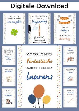 Collega Jarig Man Bonboekje – PDF en Canva Sjabloon