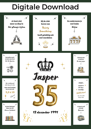 35 Jaar Man Bonboekje – PDF en Canva Sjabloon