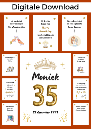 35 Jaar Vrouw Bonboekje – PDF en Canva Sjabloon