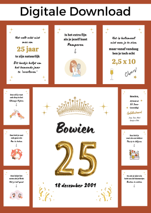25 Jaar Vrouw Bonboekje – PDF en Canva Sjabloon
