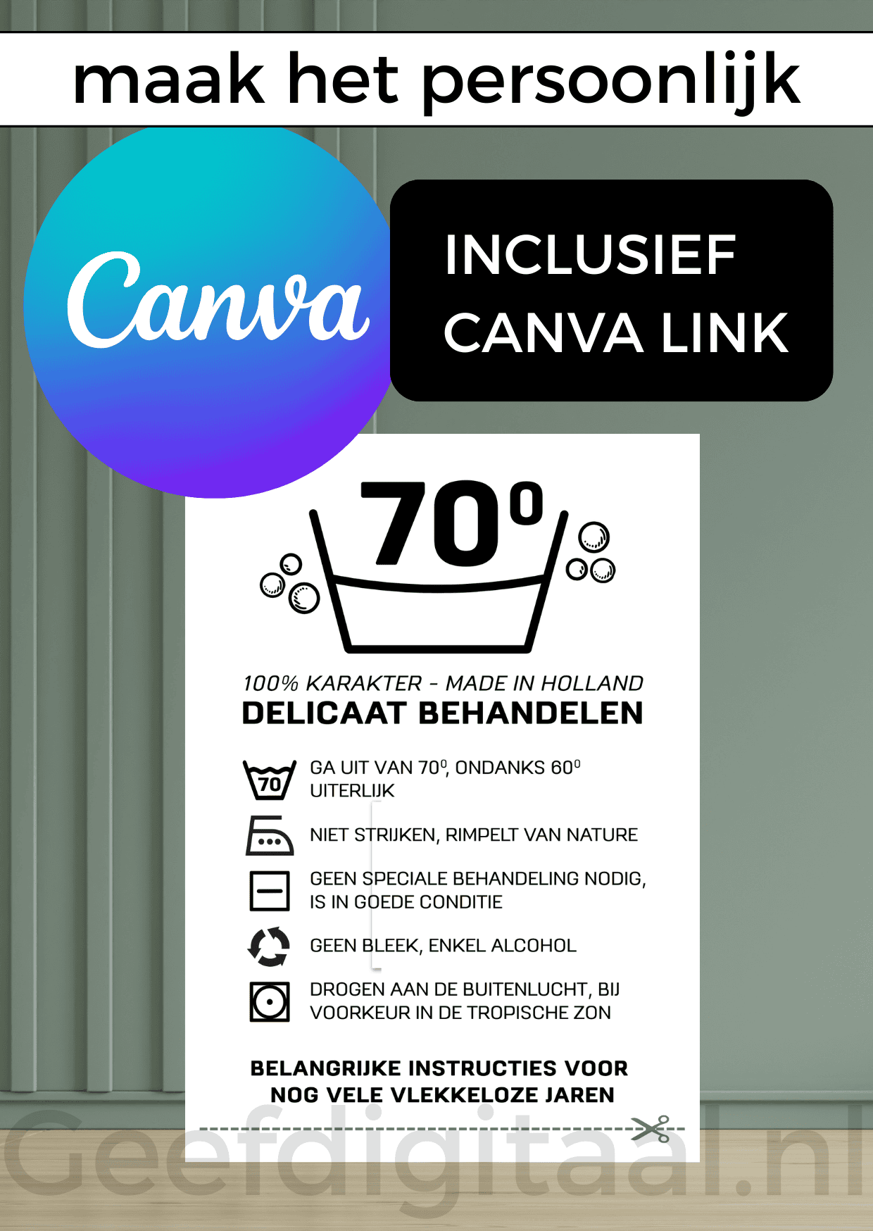 Digitale download voor een A4 poster om op een grappige en originele manier geld te geven aan iemand die 70 jaar wordt.
