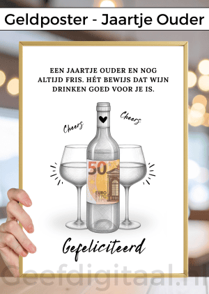 Geldposter Cheers Ouder – PDF en Canva Sjabloon