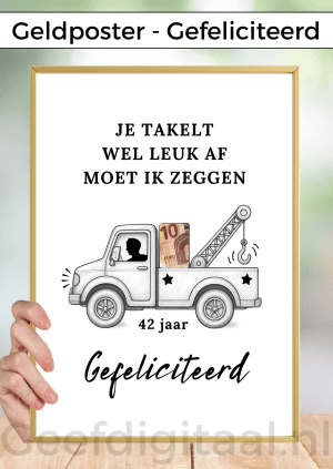 Geldposter Aftakel – PDF en Canva Sjabloon