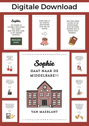 Middelbare School Meisje Bonboekje – PDF en Canva Sjabloon