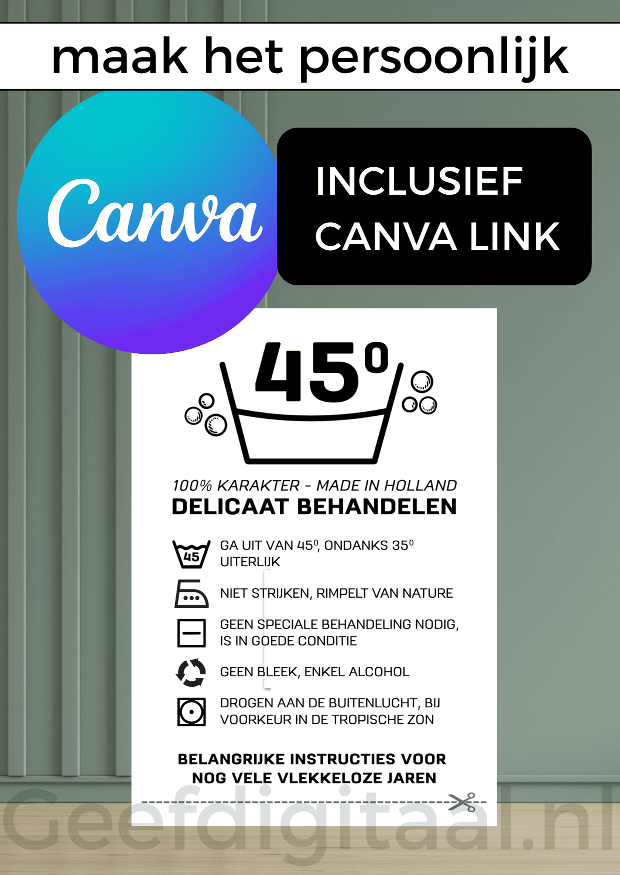Digitale download voor een A4 poster om op een grappige en originele manier geld te geven aan iemand die 45 jaar wordt. Een printbaar bestand, wat je zelf kunt uitprinten. Het bestand is bewerkbaar in Canva om te personaliseren.