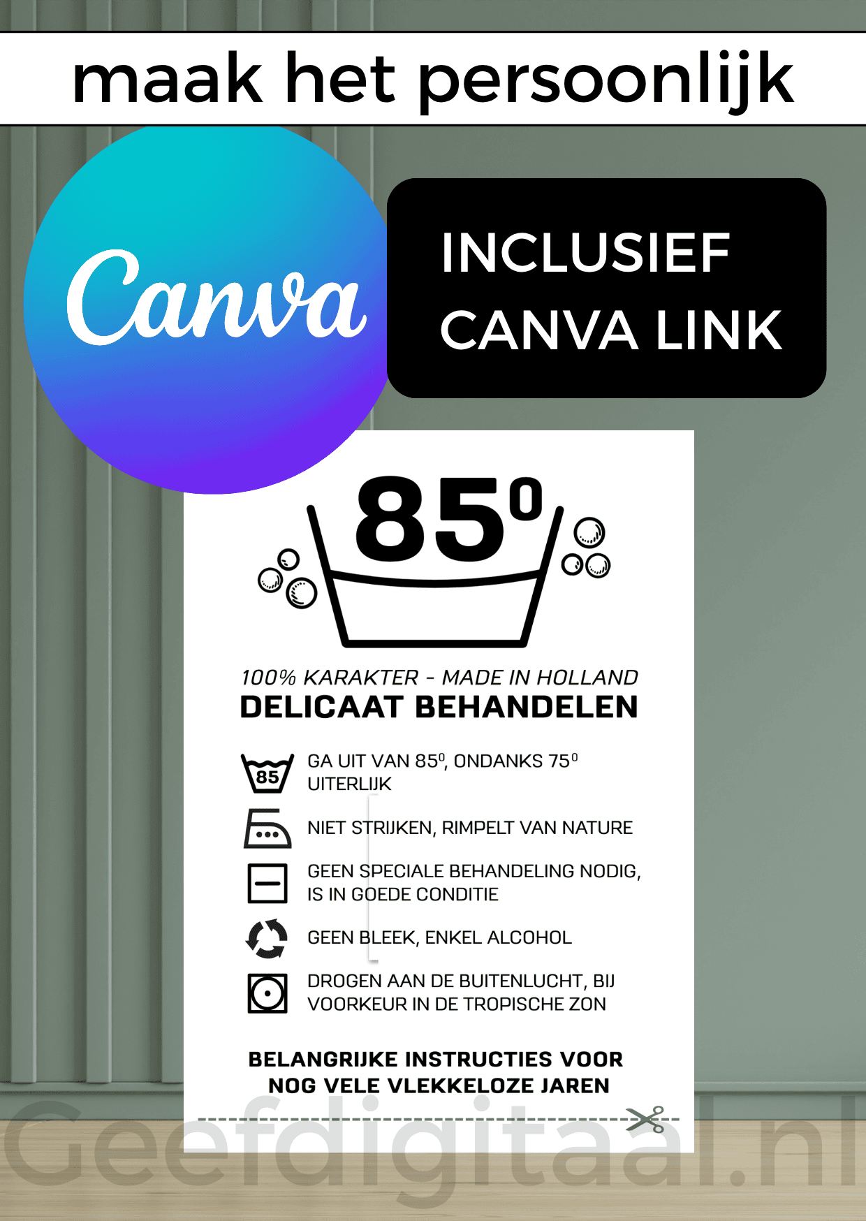 Digitale download voor een A4 poster om op een grappige en originele manier geld te geven aan iemand die 85 jaar wordt. Een printbaar bestand, wat je zelf kunt uitprinten. Het bestand is bewerkbaar in Canva om te personaliseren.