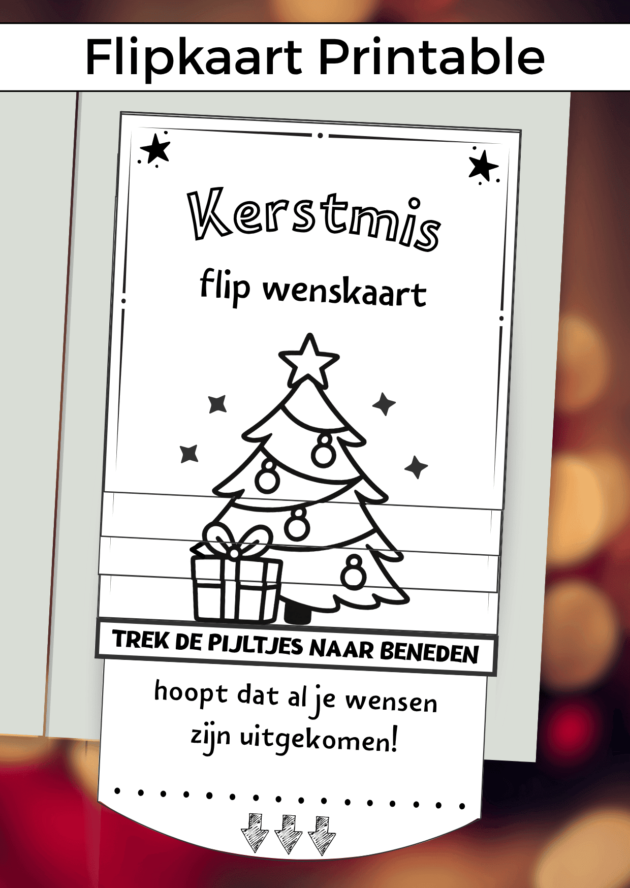 Printable Flipkaart Kerst Jongen. Print de digitale download uit, daarna kun je het zelf uitknippen, vouwen en plakken. Voeg vier cadeaubonnen toe en klaar is je super Kerst cadeau!