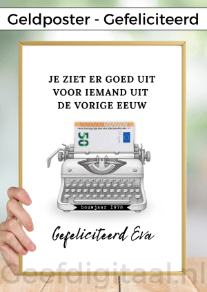 Geldposter Vorige Eeuw – PDF en Canva Sjabloon