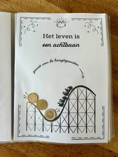 Geldboek Verjaardag is een origineel en onvergetelijk cadeau! Met leuke teksten, mini cadeautjes met zinspelingen én geld! Het is een digitale download voor A4 formaat, je ontvangt een Pdf bestand en een Canva link. Deze laatste kun je in Canva personaliseren.
